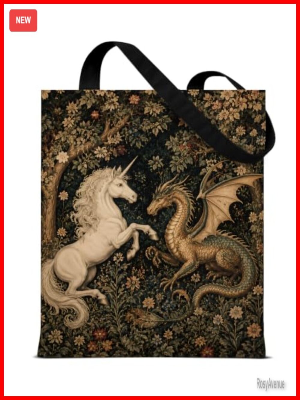 Canvas Tote Bag Large Capacity Shoulder Bag Reusable Aesthetic Print